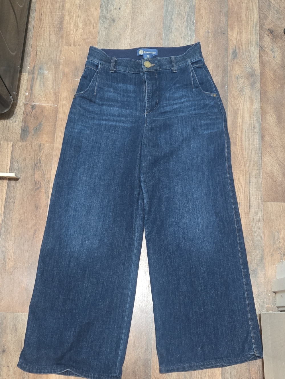 Democracy Wide-Leg Jeans in Dark Blue Denim
